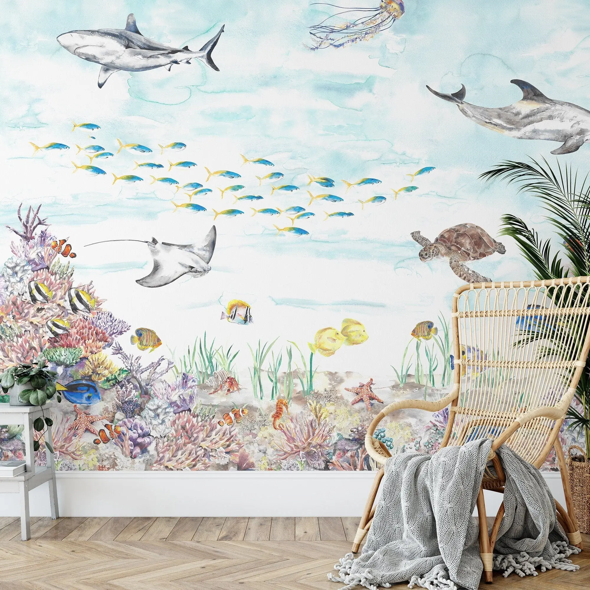Coral Reef Underwater Mural Wallpaper