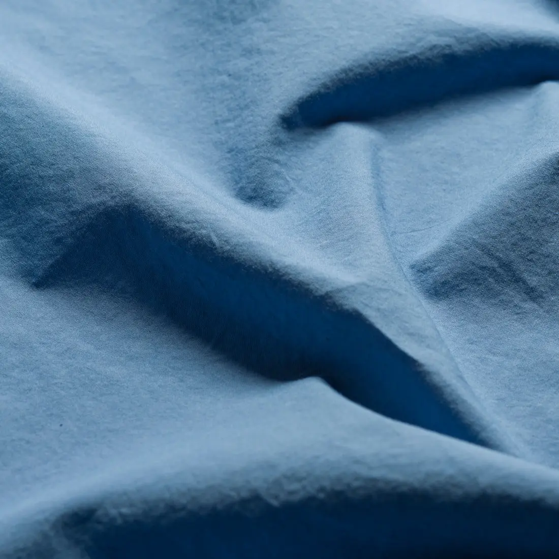 Cove Blue Washed Percale Cotton Fitted Sheet - Image 2