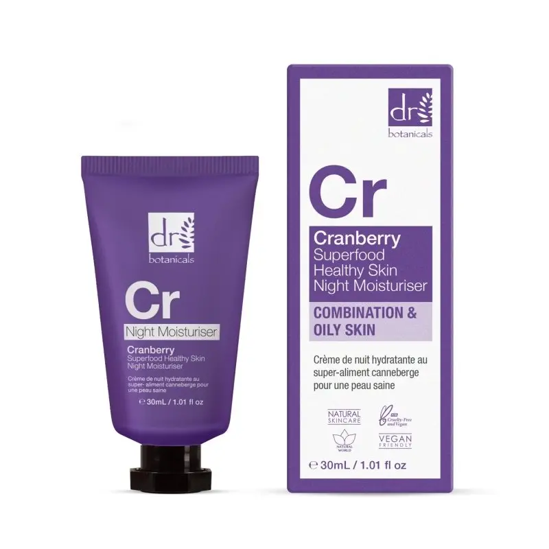 Cranberry Superfood Healthy Skin Night Moisturiser 30ml - Image 2