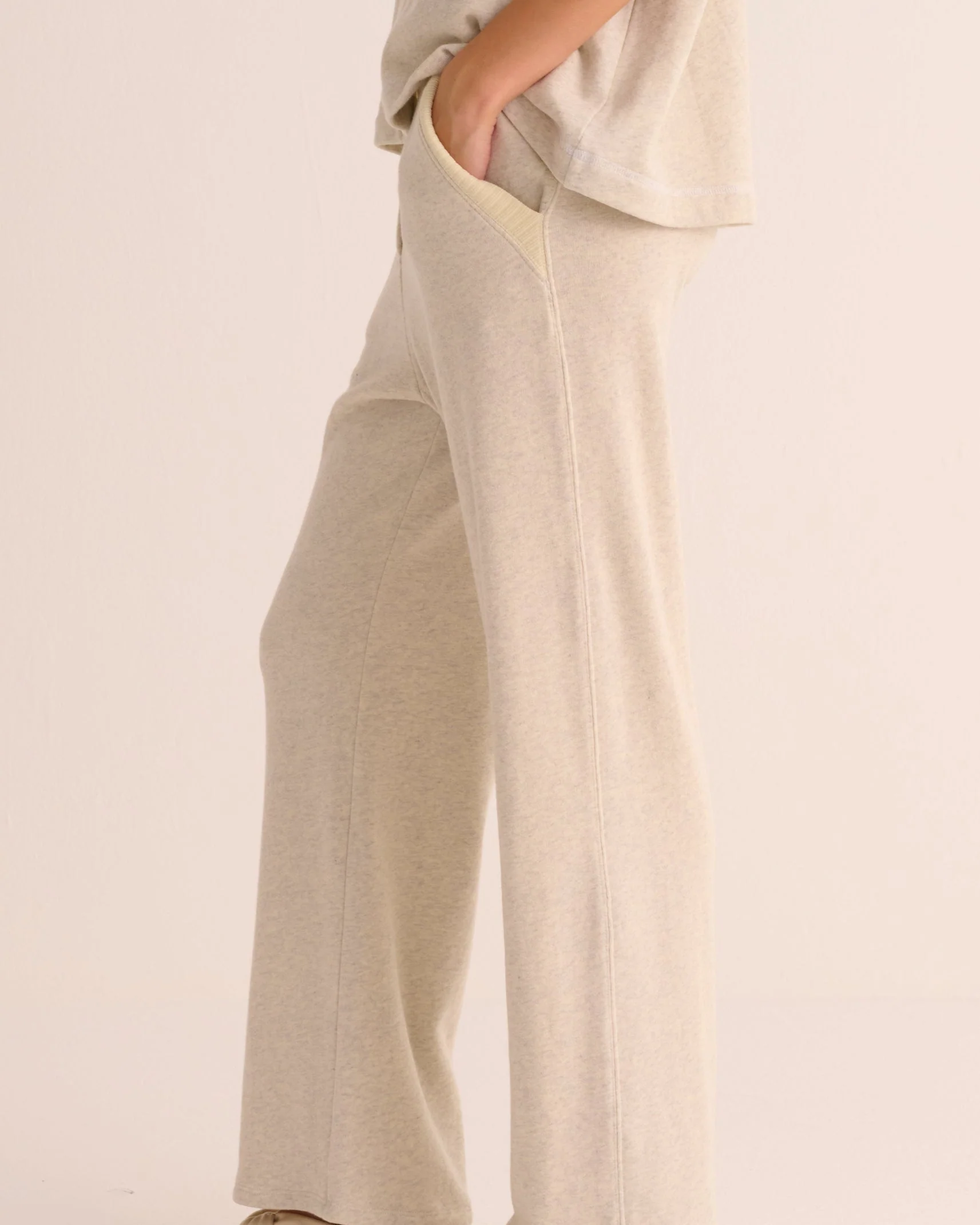 Cream Marl Organic Cotton Sweatshirt and Joggers Set - Image 4