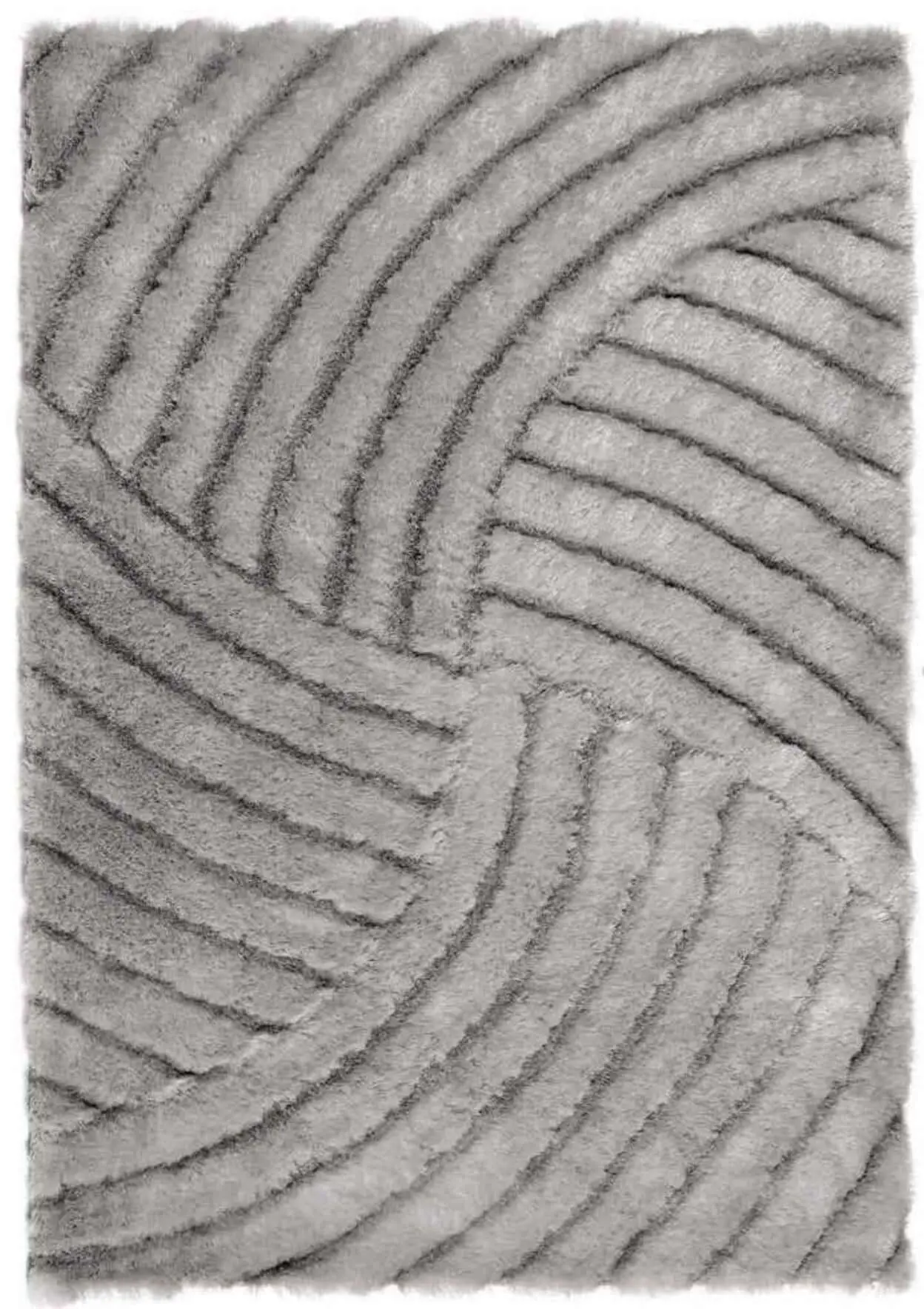 Dallas Silver Grey Shaggy Rug
