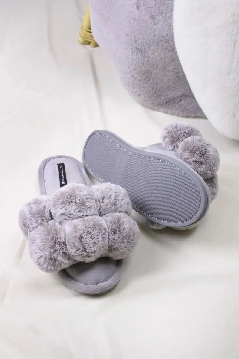 Grey Dolly Slippers - Image 3