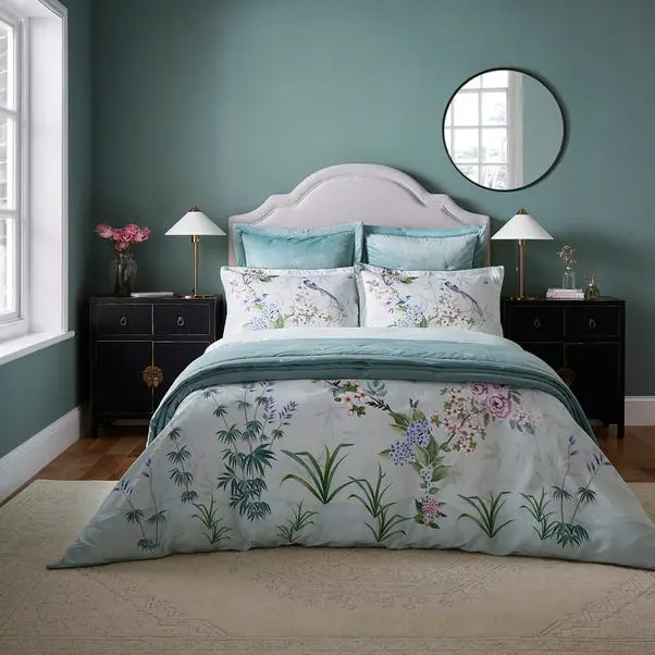 Dorma Burford Velvet Seafoam Bedspread - Image 3