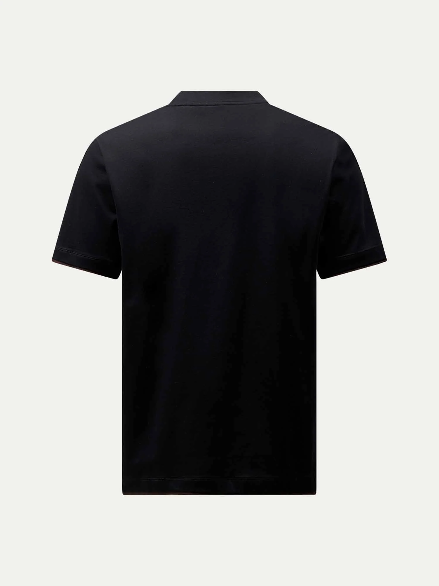 Black Mens Double Layer Mercerised Cotton T-Shirt - Image 8