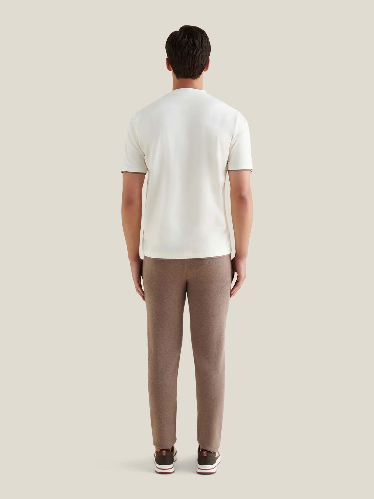 Egret Mens Double Layer Mercerised Cotton T-Shirt - Image 4