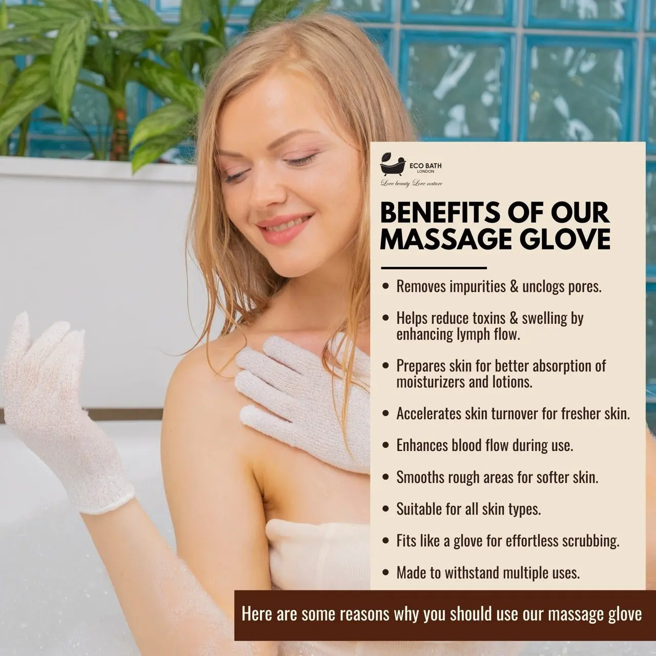 1 Pair of Exfoliating Body Gloves - Image 3