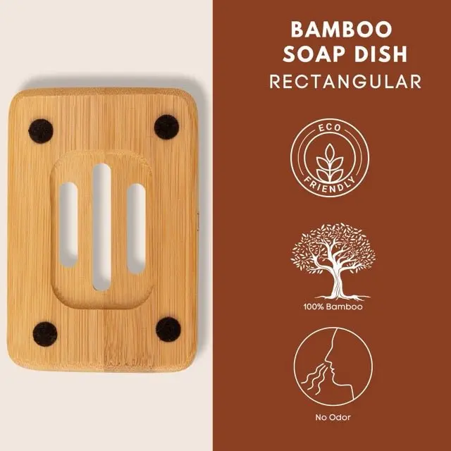 Bamboo Rectangle Soap Dish - Image 5
