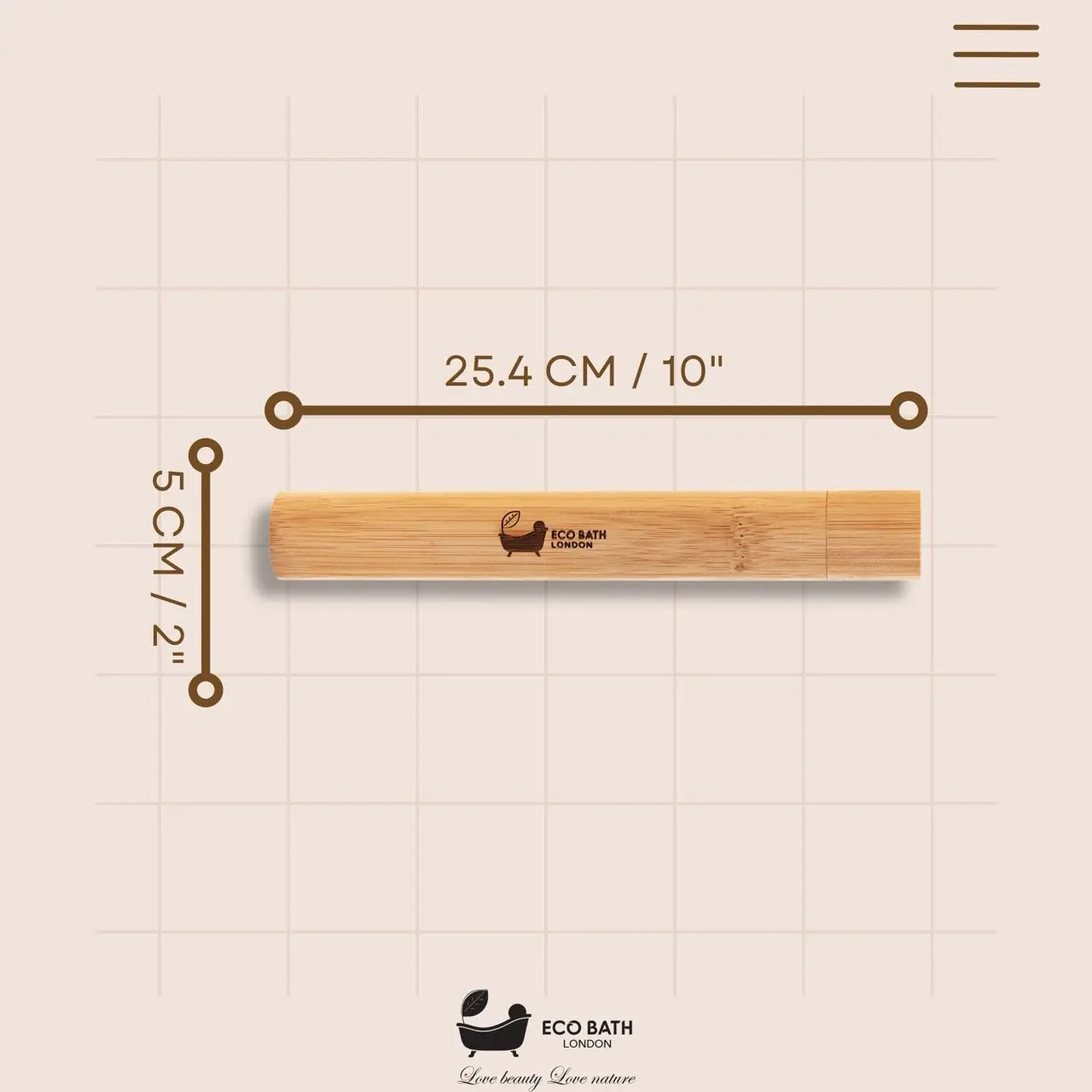 Bamboo Toothbrush in Bamboo Tube Travel Case - Image 6