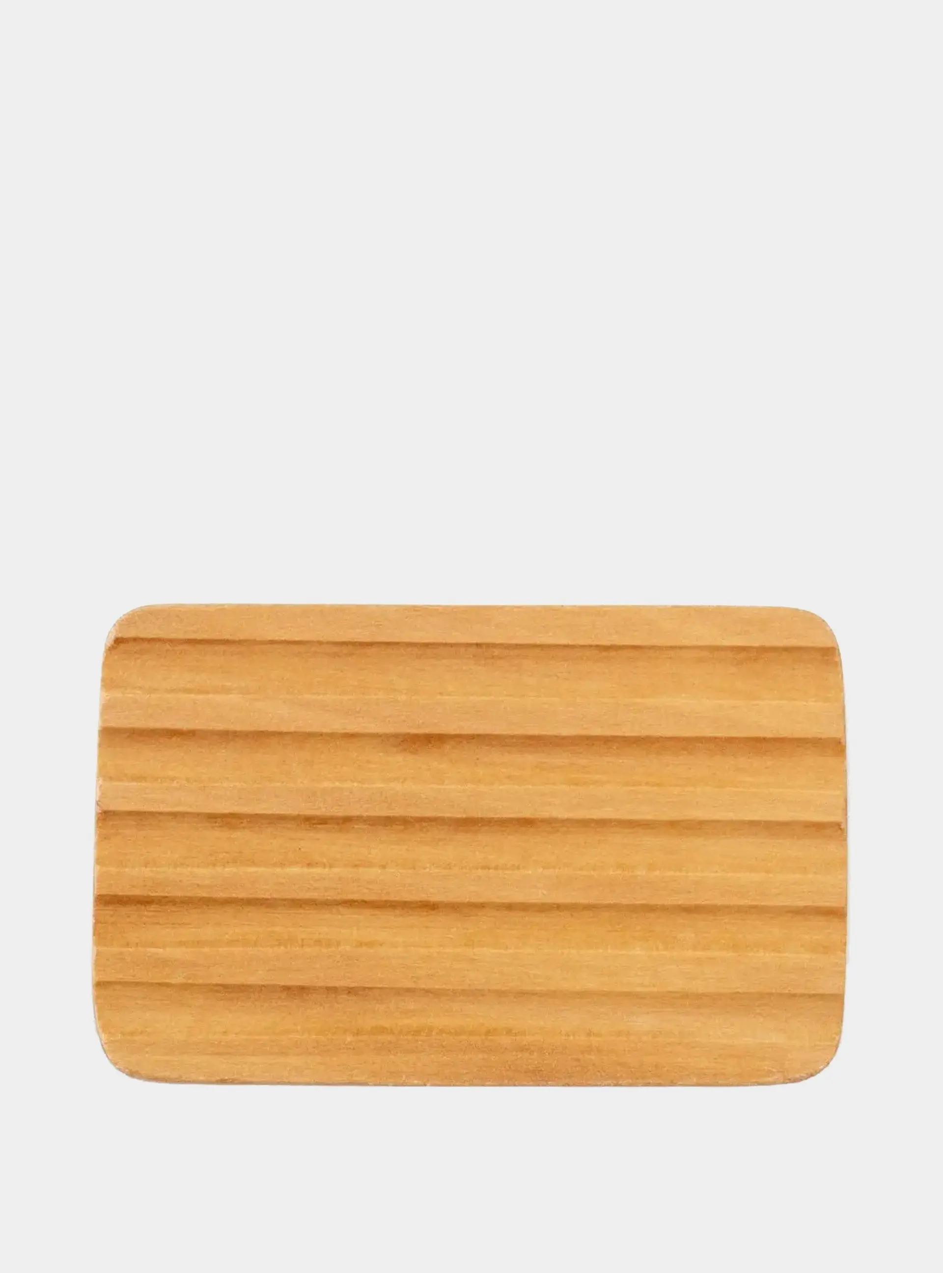Beech Wood Ridged Soap Dish