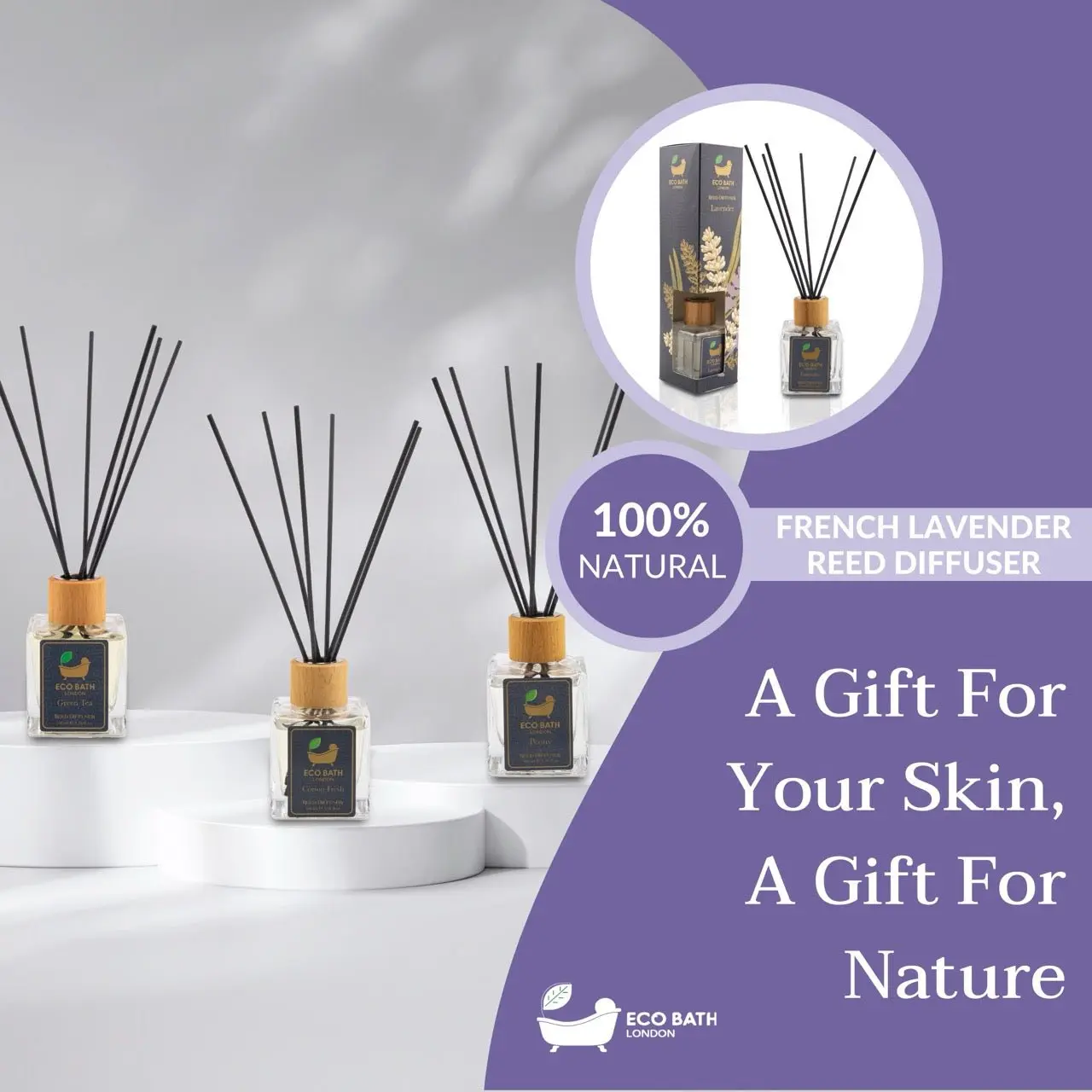 French Lavender Reed Diffuser - Luxurious Home Fragrance with Natural Essential French Lavender Oil, 100ml (3.38 Fl.Oz) - Image 7