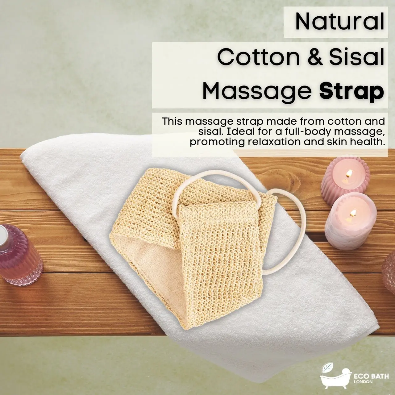 Natural Cotton & Sisal Back Strap - Image 2