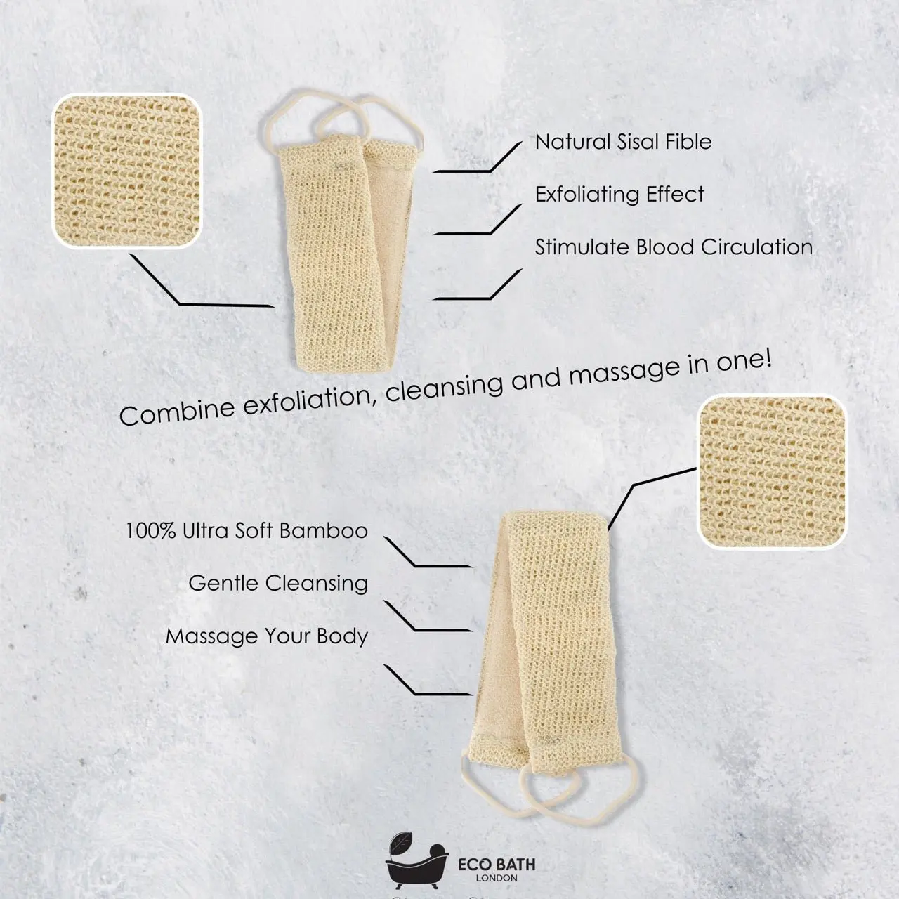 Natural Cotton & Sisal Back Strap - Image 8