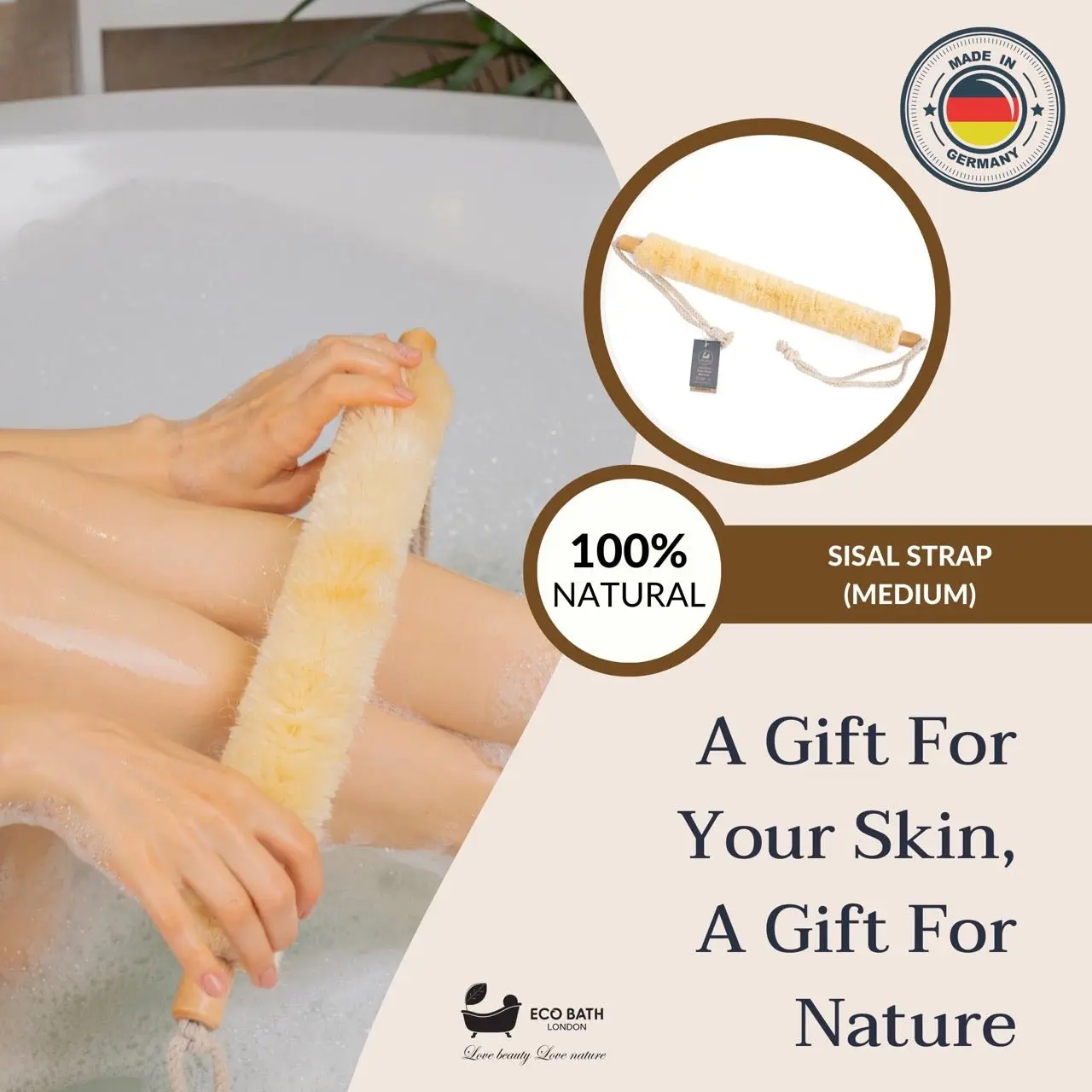 Natural Sisal Body Strap - Premium Exfoliating Back Scrubber - Image 7