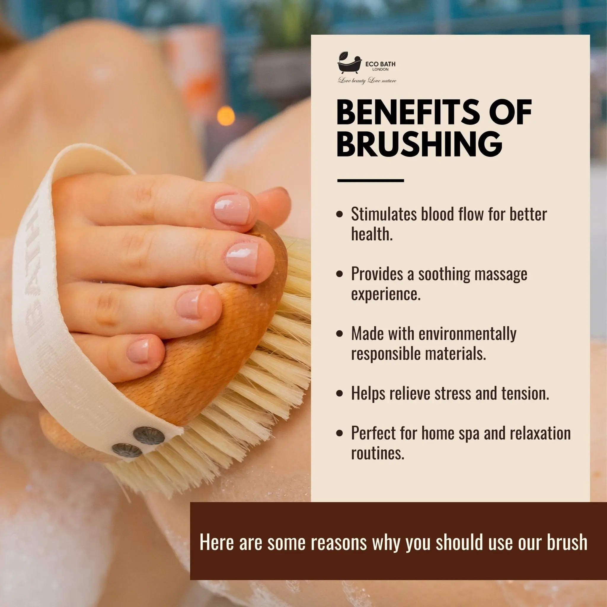 Natural Sisal Massage Hand Brush - Dry Brushing Hand Brush for Exfoliation - Image 3