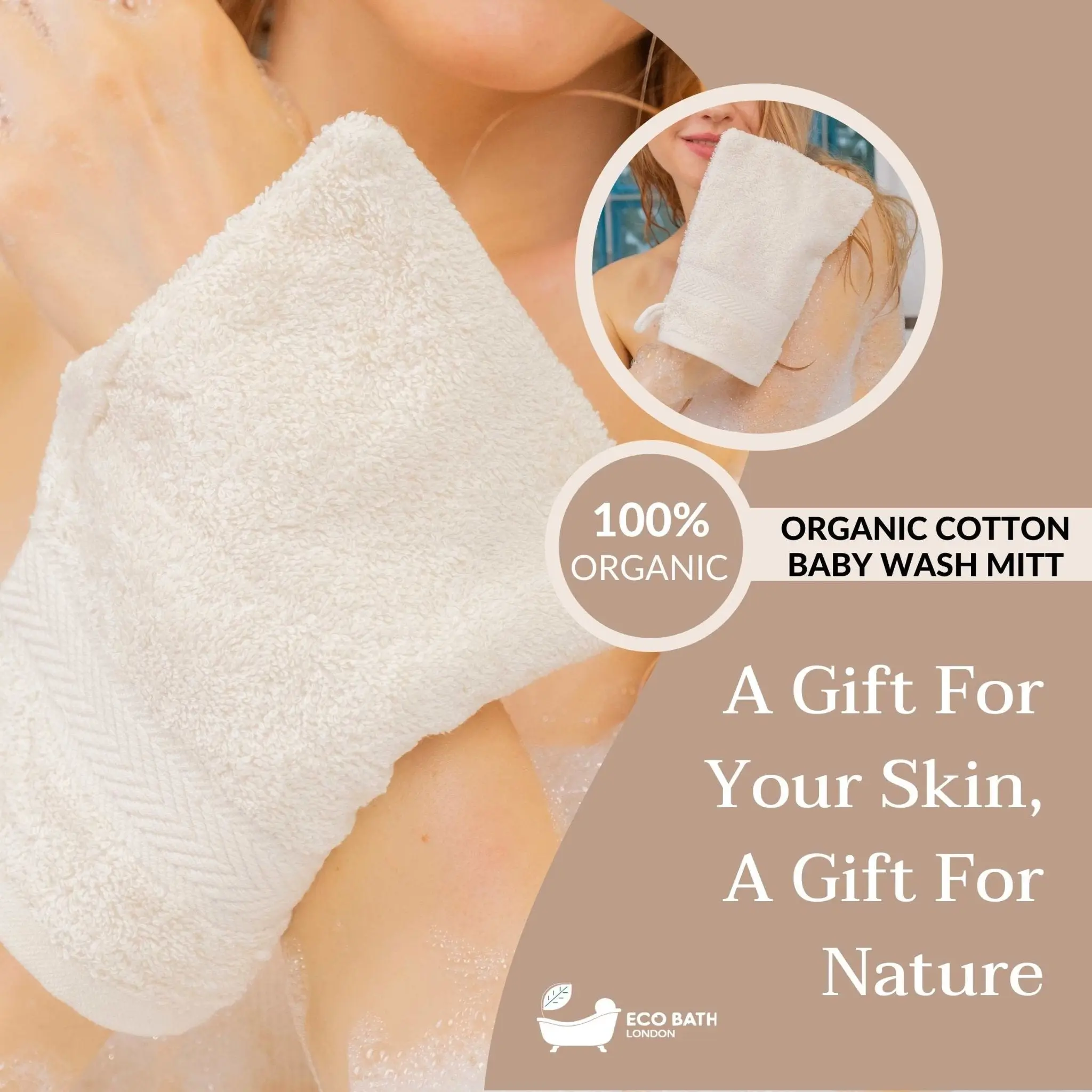 Organic Cotton Bath Mitt - Pack of 3, Ultra Soft and Hypoallergenic - Image 7