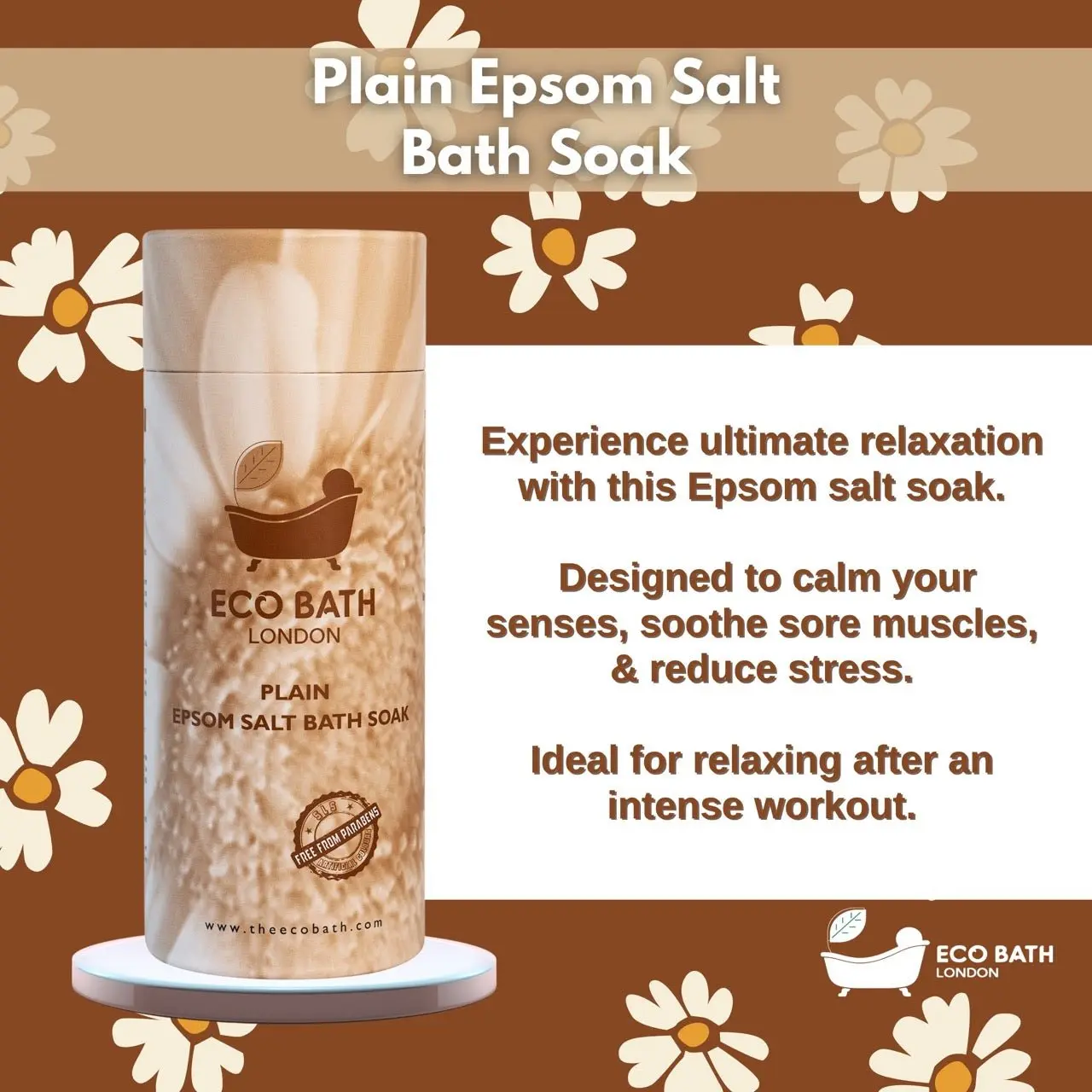 Plain Epsom Salt Bath Soak - Tube - Image 2