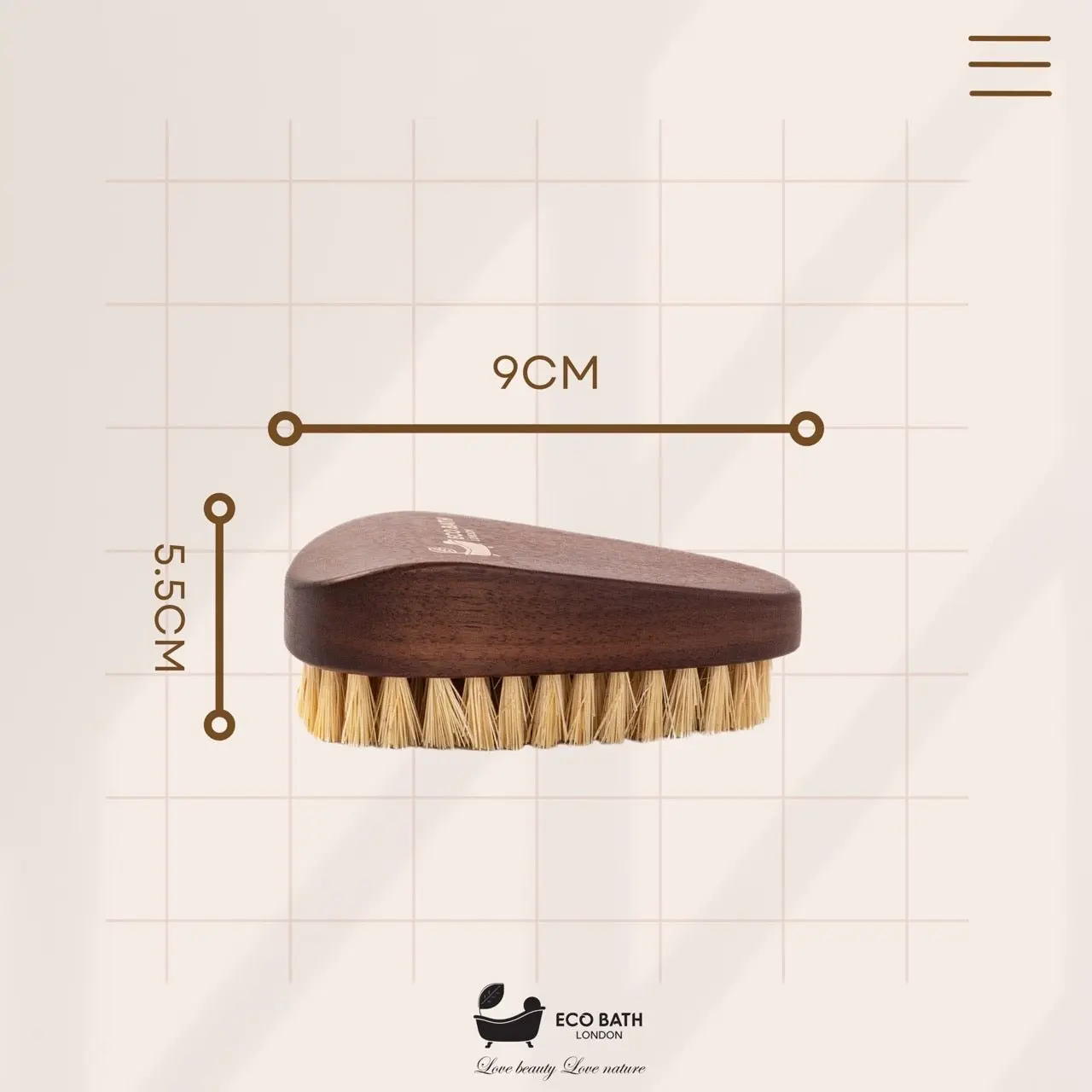 Eco Bath Natural Sisal Walnut Wood Nail Brush - Luxurious Design - Image 6