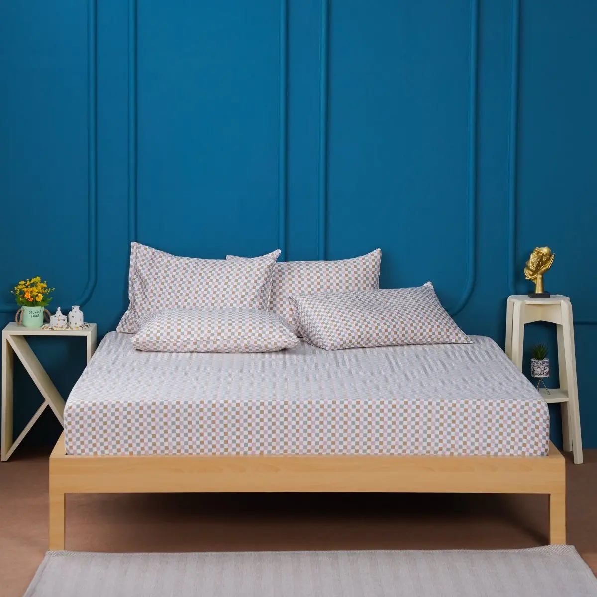 Ella Cotton - Gems Checkerboard Fitted Sheet - Image 5