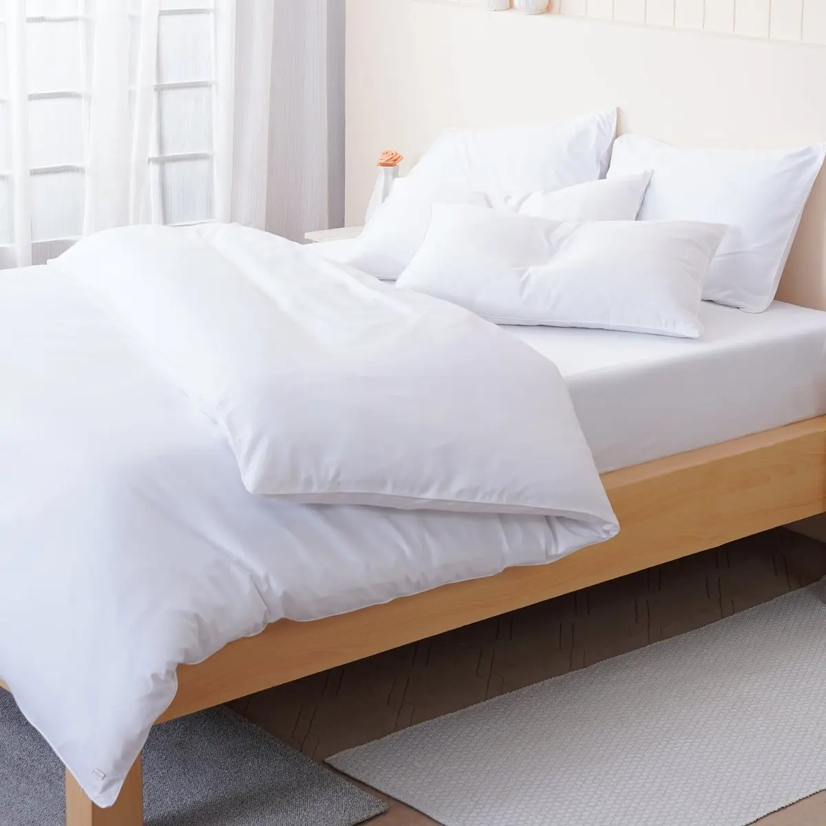 Ella Cotton - White Duvet Cover - Image 5