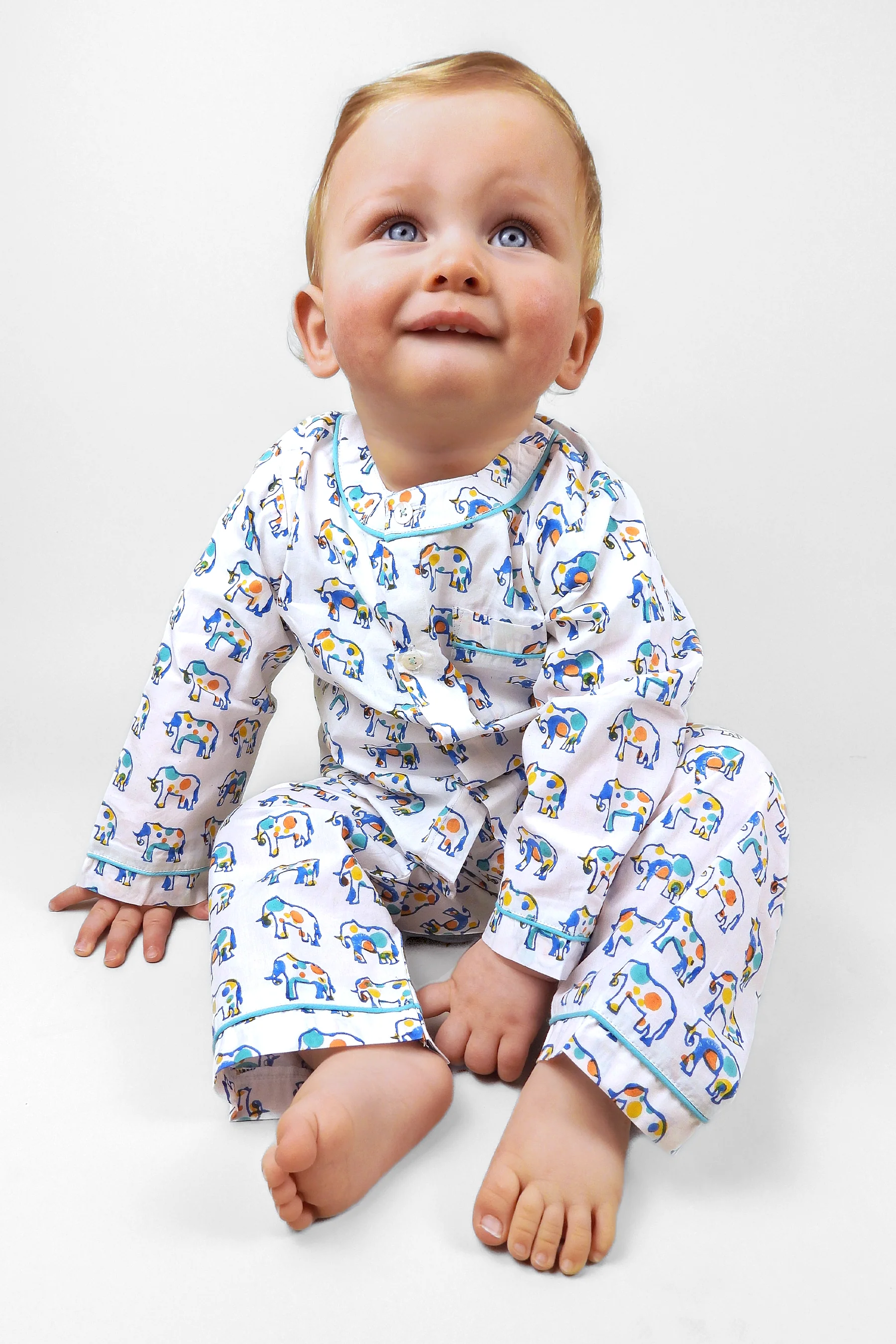 ella's polka dot parade organic cotton baby pyjama set
