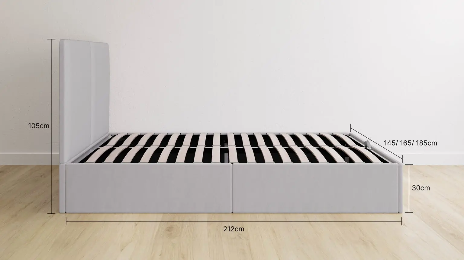 Light Grey Ottoman Bed - Image 7