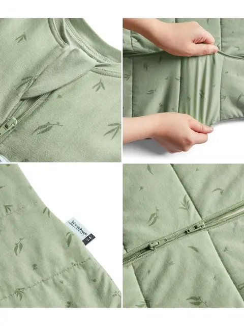 Organic All Year Jersey Sleeping Bag - Sage 1.0 TOG - Image 6