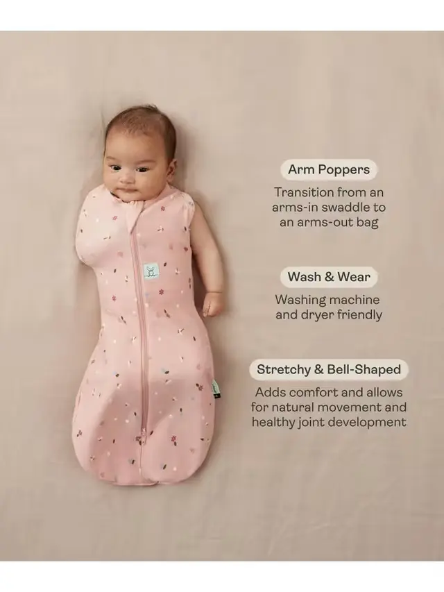 Organic Winter Cocoon Swaddle Sleeping Bag - Oatmeal 2.5 TOG - Image 4