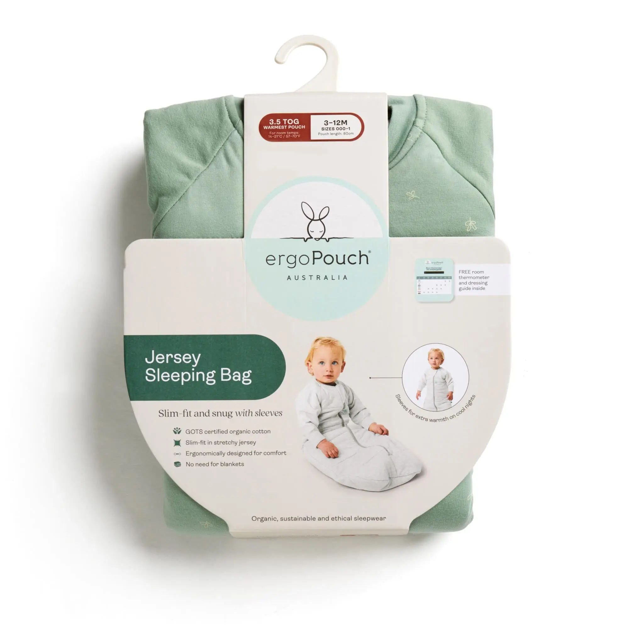 Organic Winter Jersey Sleeping Bag - Daisy 3.5 TOG - Image 9
