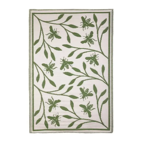 Fallen Fruits Bee Print Outdoor Rug