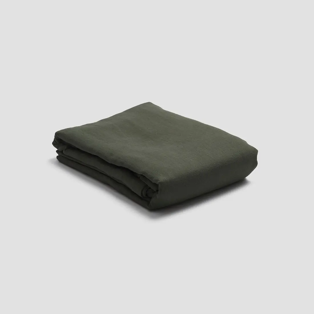 Fern Green Linen Blend Fitted Sheet - Image 2