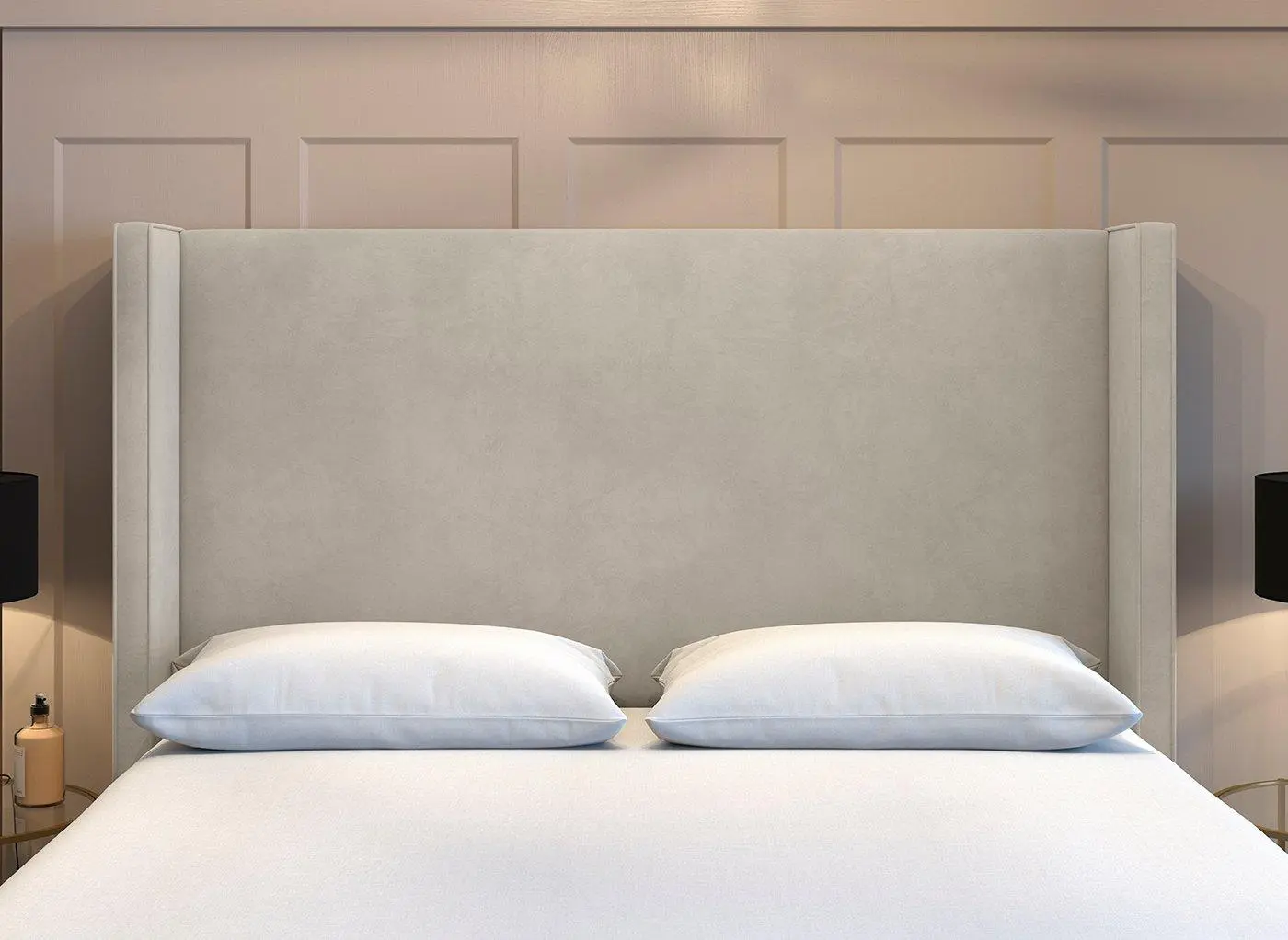 Flaxby Kettlewell Winged Headboard - Beige