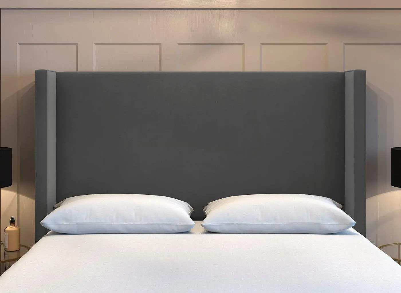 Flaxby Kettlewell Winged Headboard - Grey