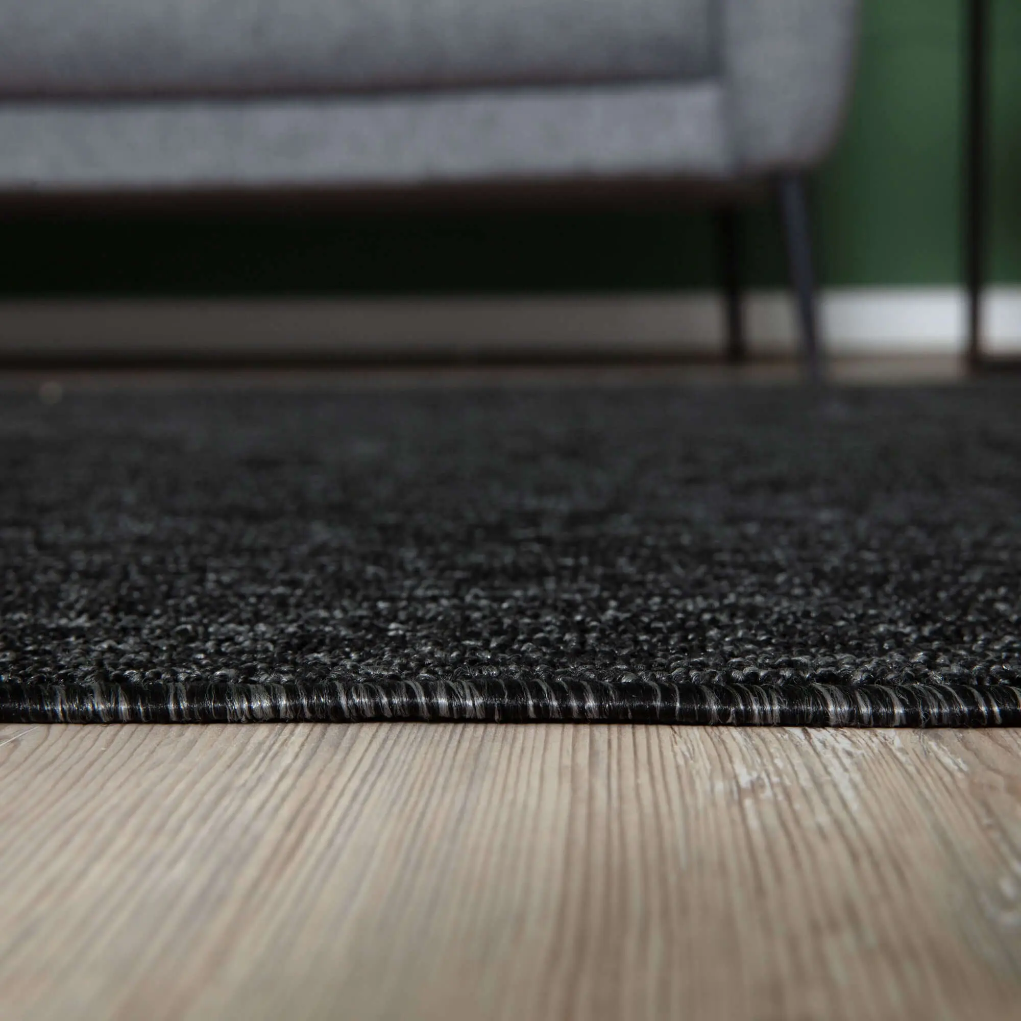 Flex Dark Grey Low Pile Solid Rug - Image 5