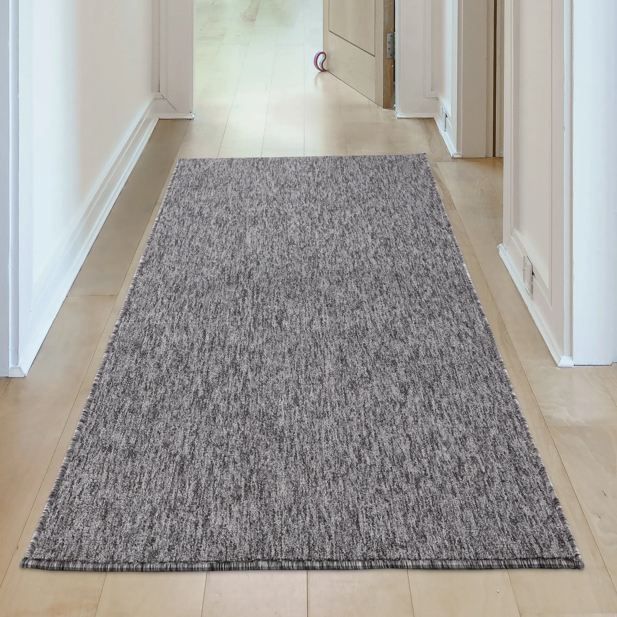 Flex Grey Low Pile Solid Rug - Image 11