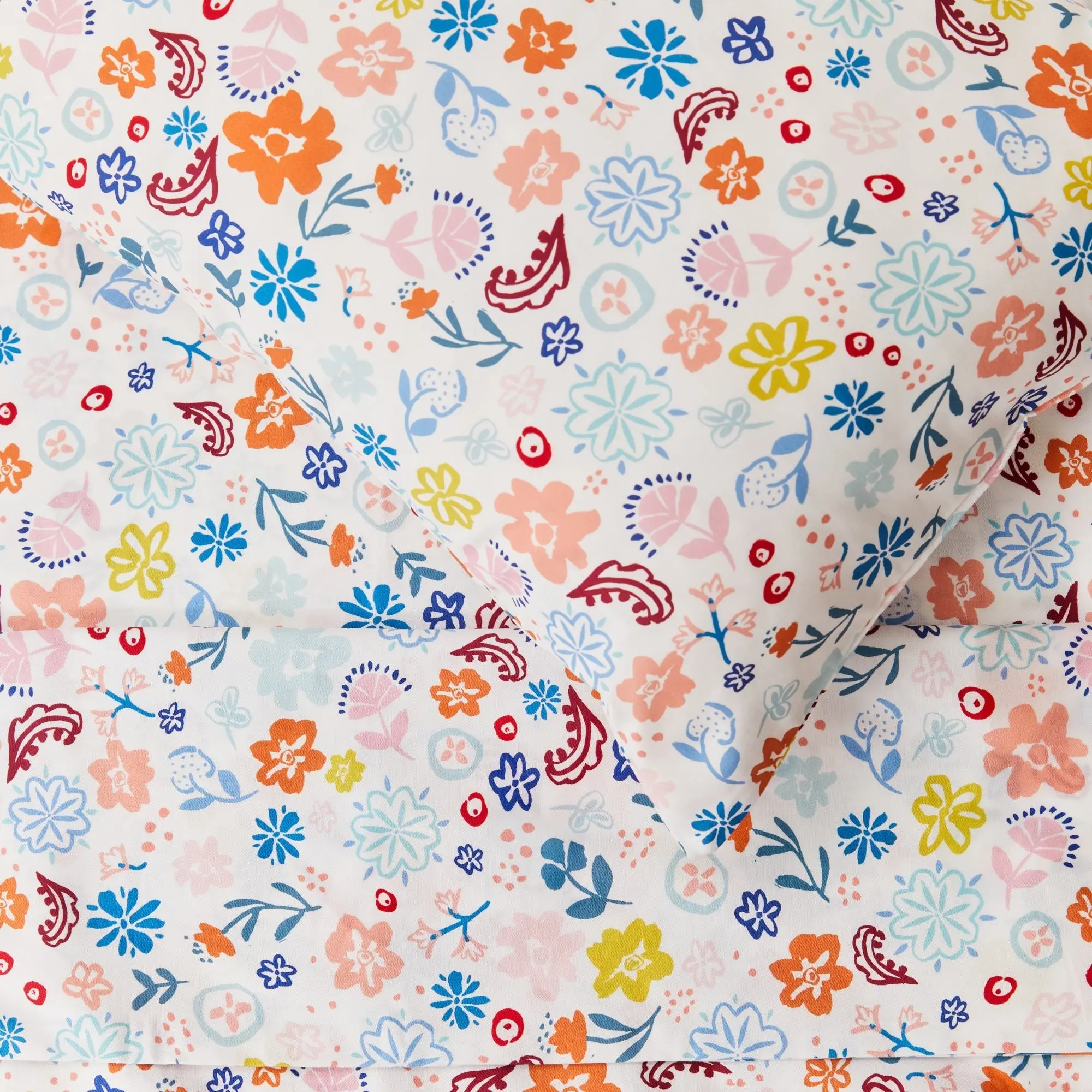 Floral Organic Cotton Duvet Cover & Pillowcase - Image 7