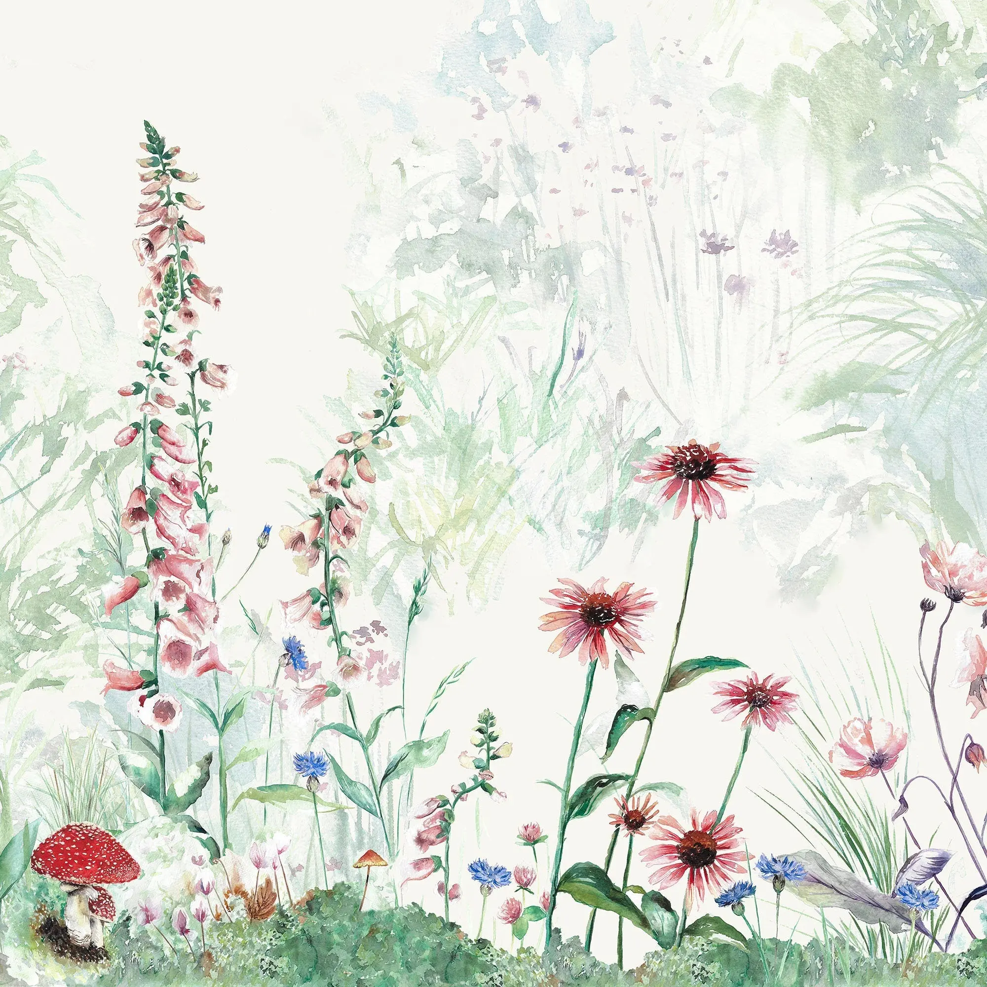 Flower Forest Mural Style Wallpaper - Image 4