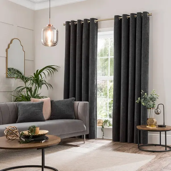 Genoa Chenille Blackout Eyelet Curtains - Image 8