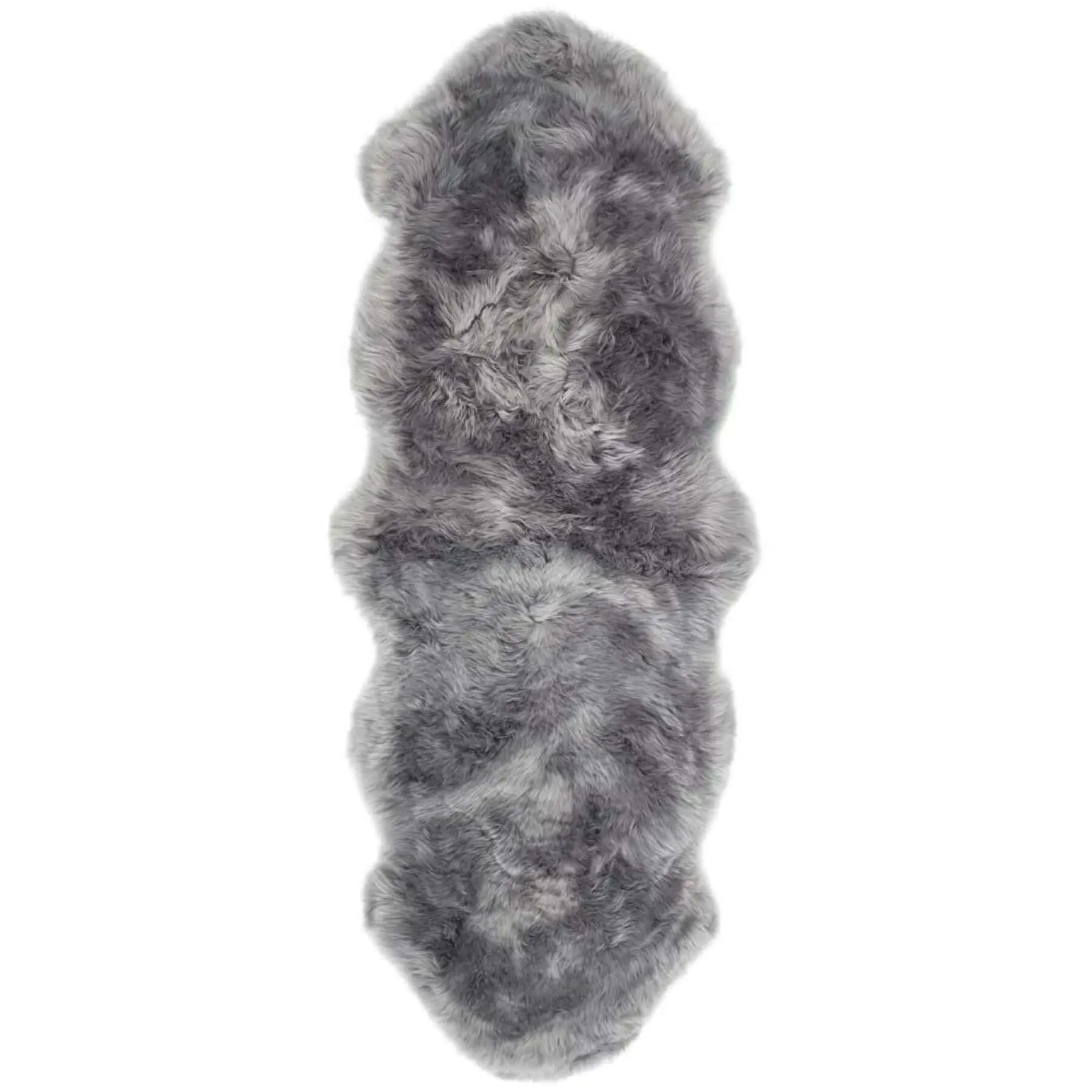 Genuine Grey Sheepskin Faux Fur Rug - Image 4