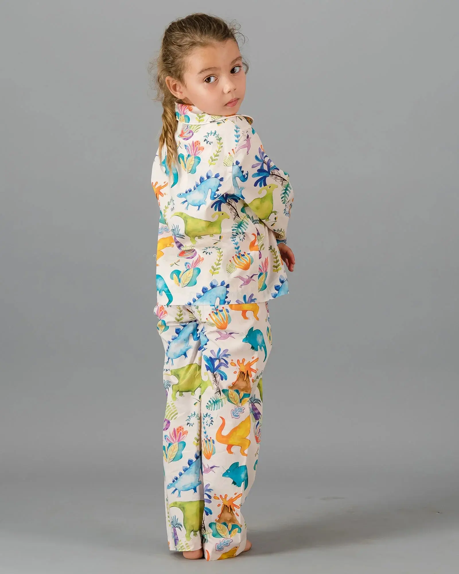 Girls Long Pyjamas - Dinosaurs - Image 3