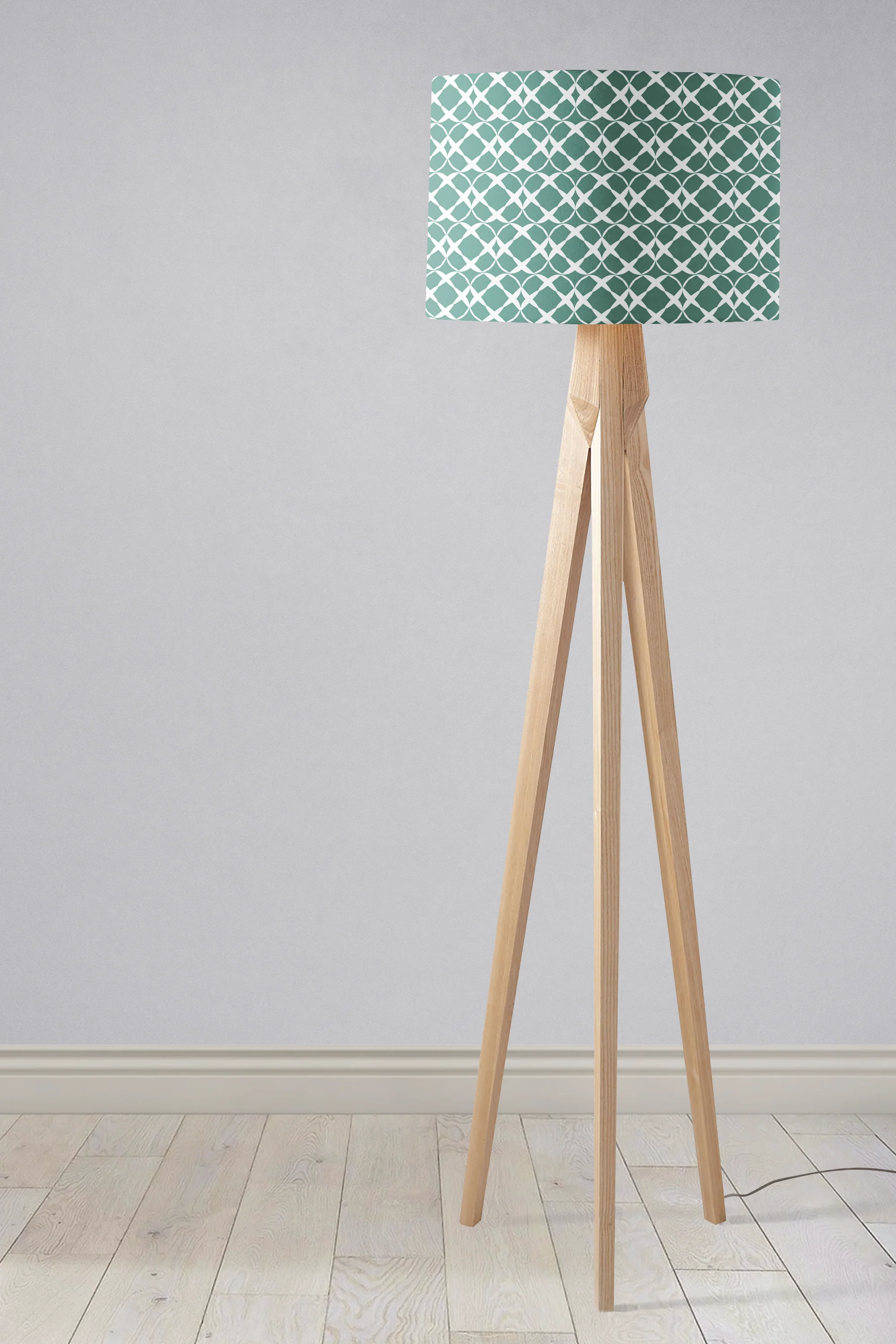 Green Geometric Lampshade, Ceiling or Table Lamp Shade - Image 3