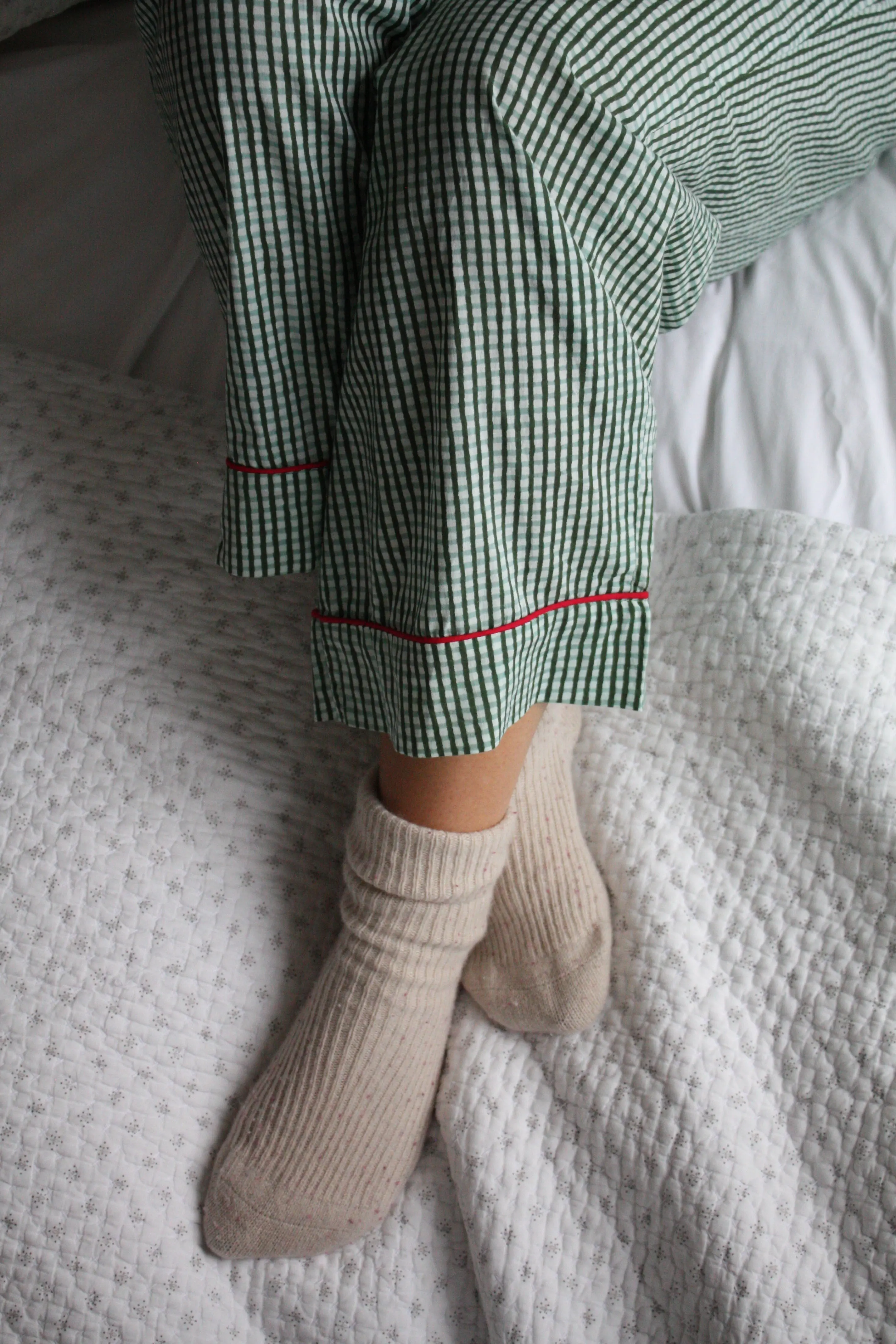 Green Gingham Women's Pyjama Trousers - Image 3