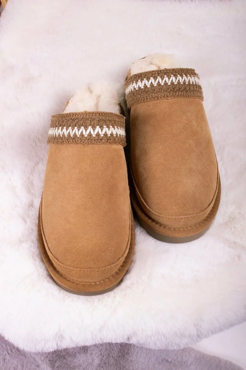 Hallie Sheepskin Multiway Slippers in Chestnut - Image 5
