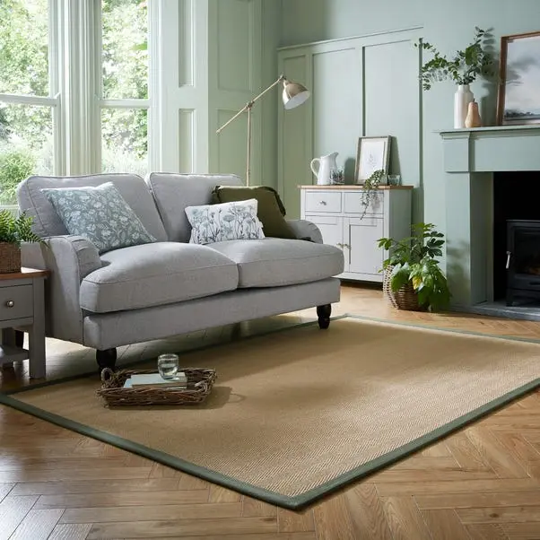 Herringbone Jute Border Rug - Image 5