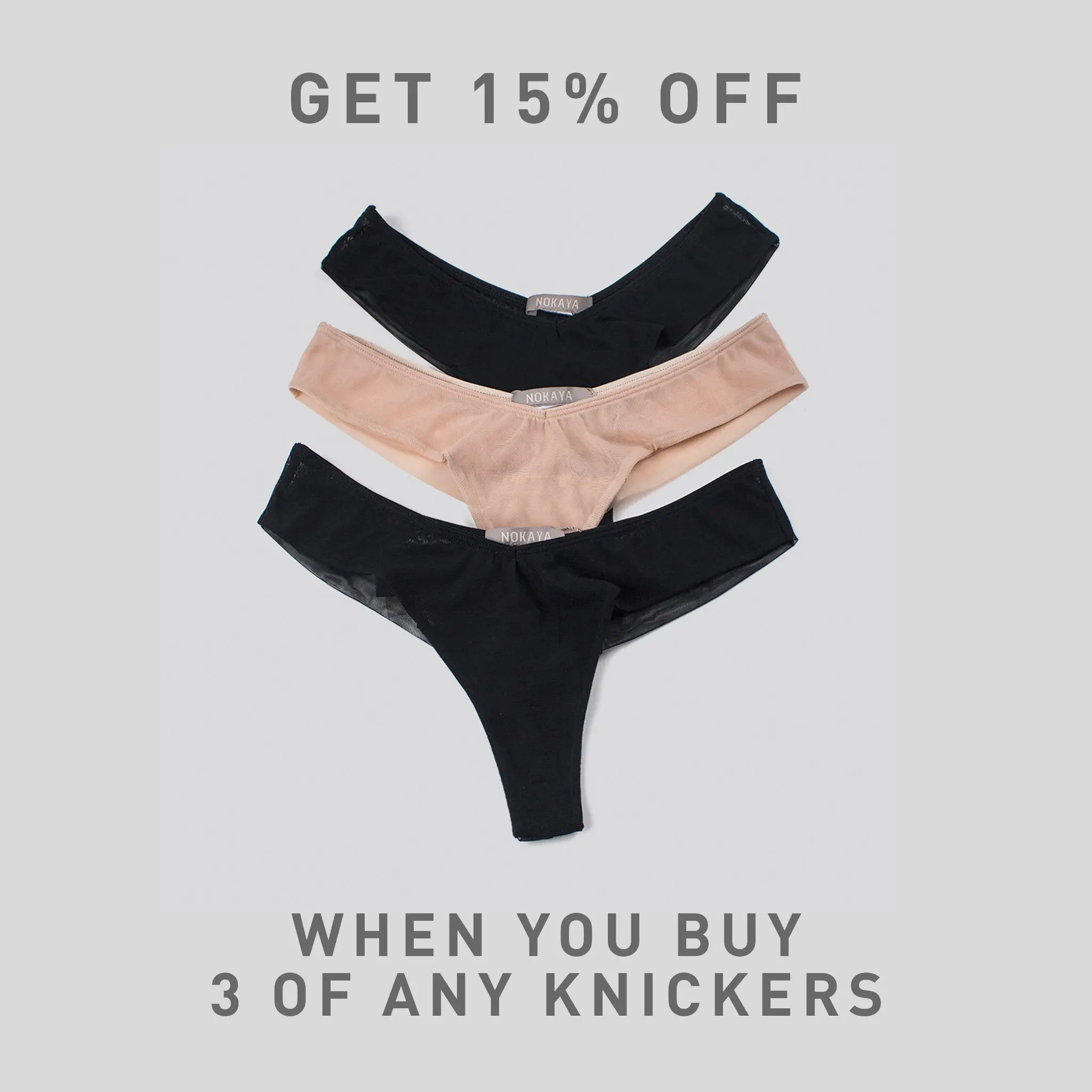 I.D. Line Fine Mesh V-thong Black - Image 6