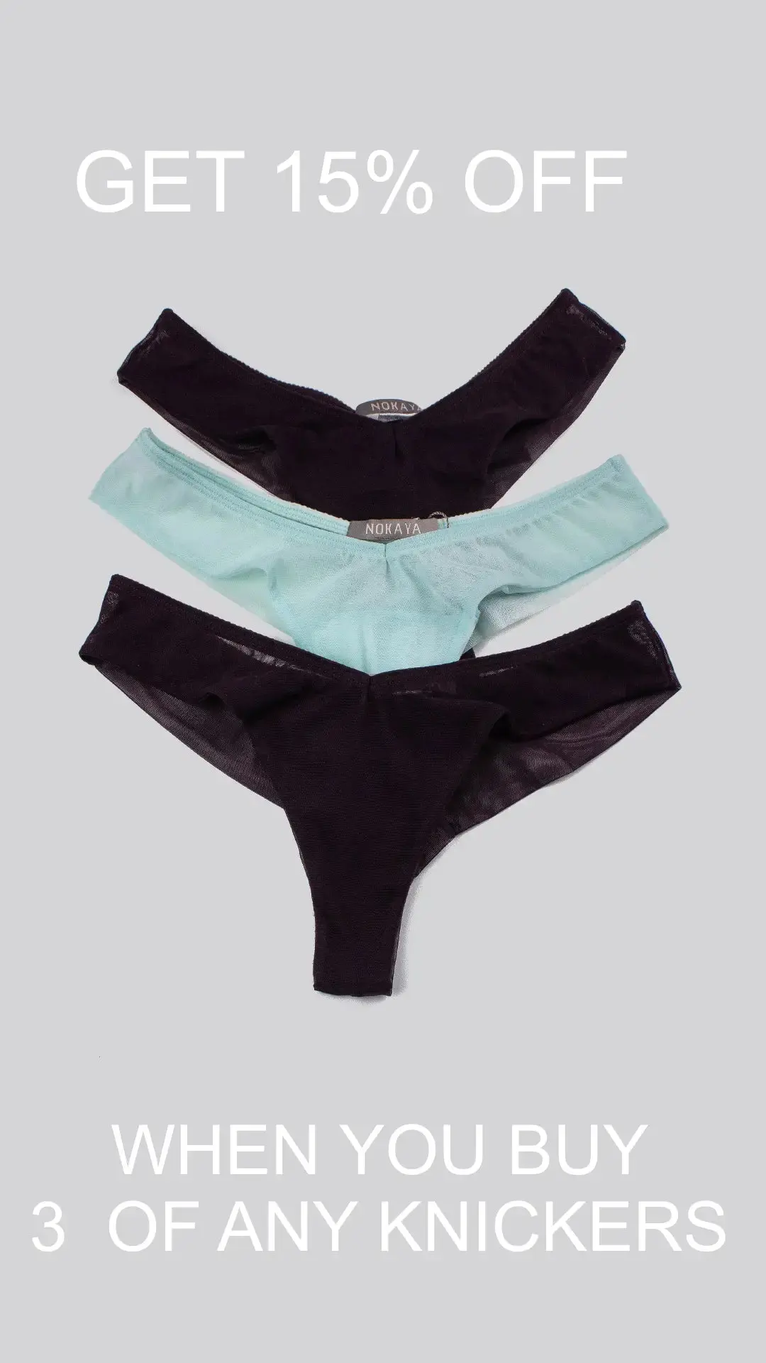 I.D. Line Fine Mesh V-thong Brown - Image 5