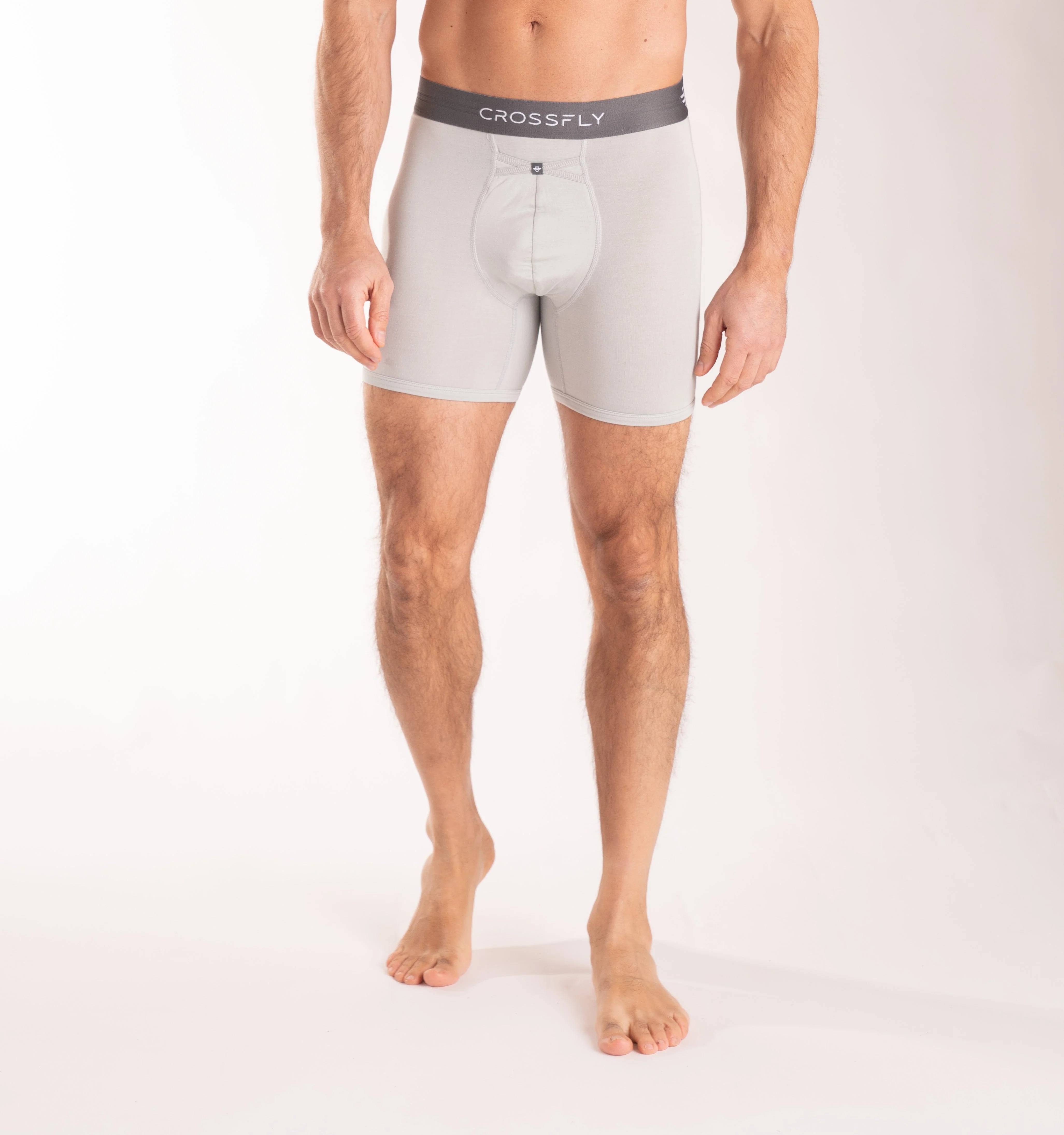 IKON X Men's 6" Boxers - Silver/Charcoal - Image 2