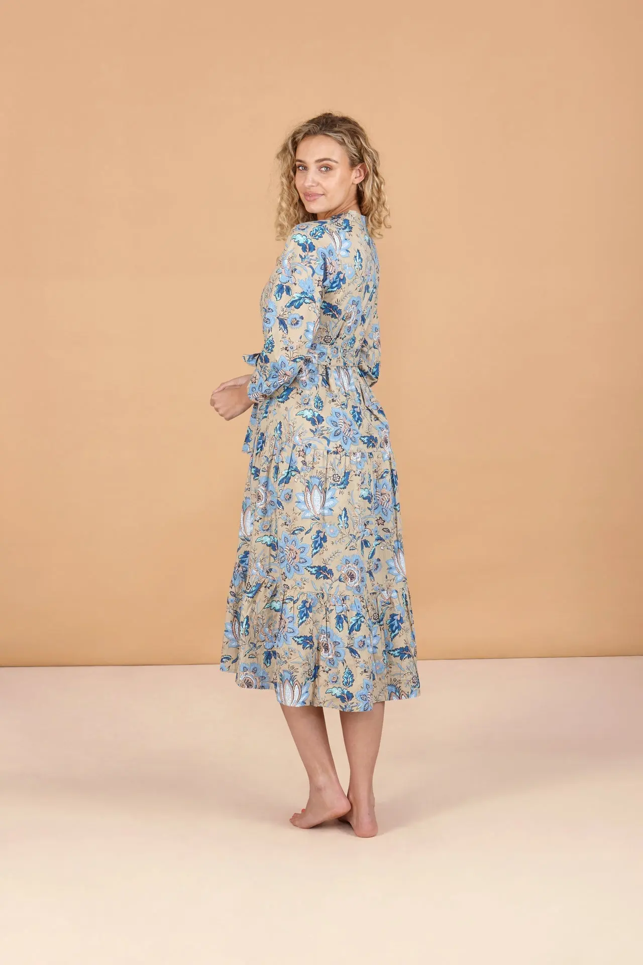 Indigo Lotus Cotton Dress - Image 2