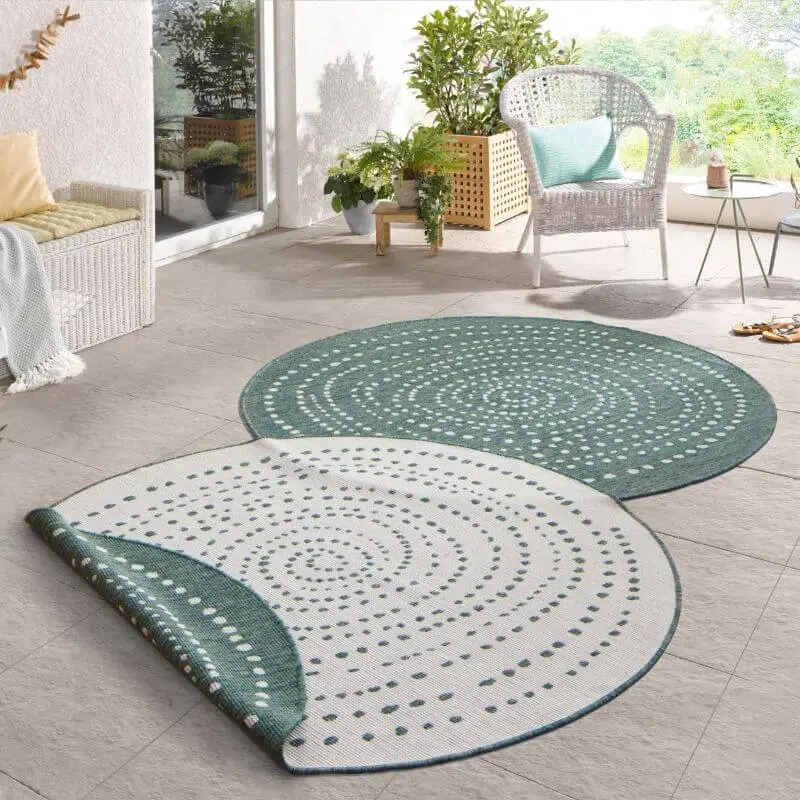 Indoor Outdoor Bali Reversible Round Rug - Image 10