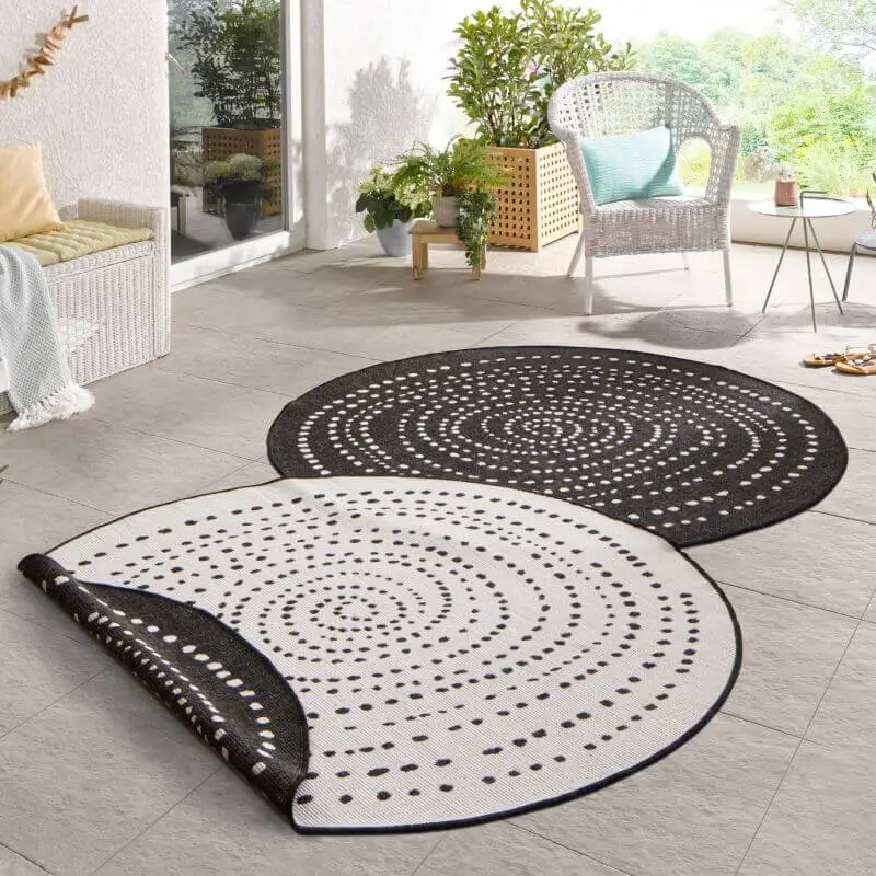 Indoor Outdoor Bali Reversible Round Rug - Image 4