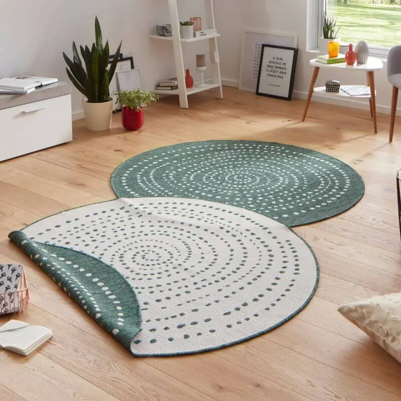 Indoor Outdoor Bali Reversible Round Rug - Image 9